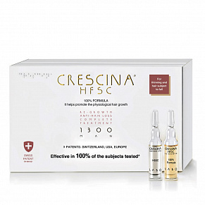 Фото: Комплекс для волос для мужчин 1300 + 1300 Crescina HFSC Transdermic Complete Treatment 1300 Mеn