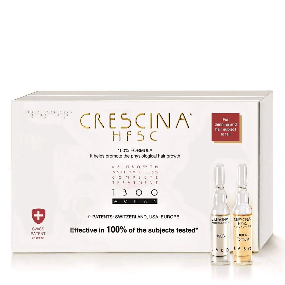 Комплекс для волос для женщин 1300 + 1300 Crescina HFSC Transdermic  Complete Treatment 1300 Woman: косметика по уходу от Tan Gallery