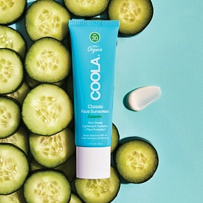 Солнцезащитный крем для лица огурец Coola Classic Face Organic Sunscreen Lotion Cucumber SPF 30 - картинка 