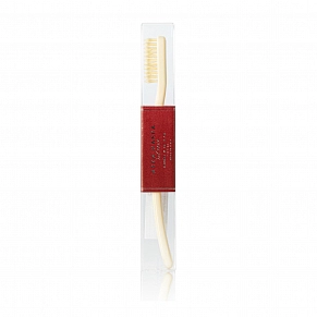 Зубная щетка с натуральной щетиной средней жесткости Acca Kappa Toothbrush Ivory White - фото