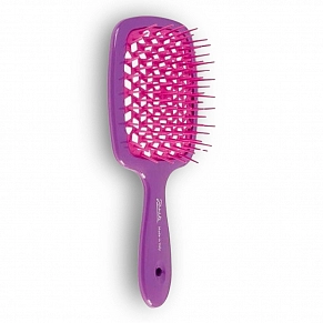 Фото: Щетка для волос фиолетовая с малиновыми зубчиками Janeke Superbrush Purple